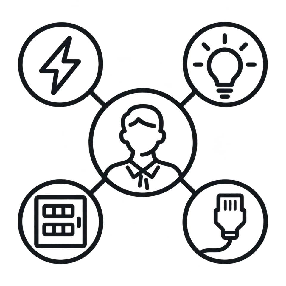 E&eacute;n contact voor complete elektrotechniek
